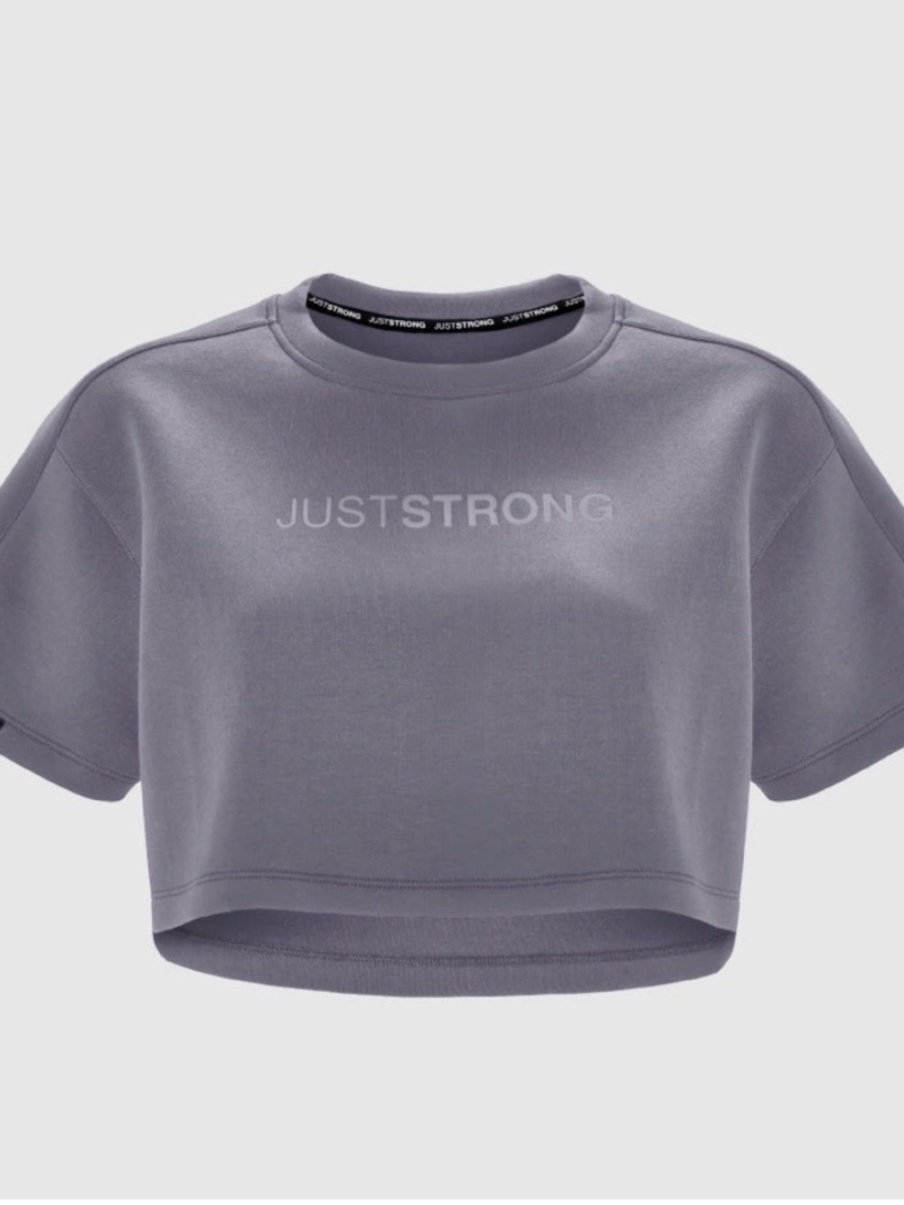 Charcoal Oversized Athletic Cropped Tonal T-Shirt